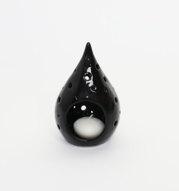 Diffusore Goccia a fiori Nero 14 cm