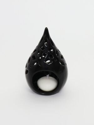 Portacandela Goccia Mignon Oriente Nero (retro)
