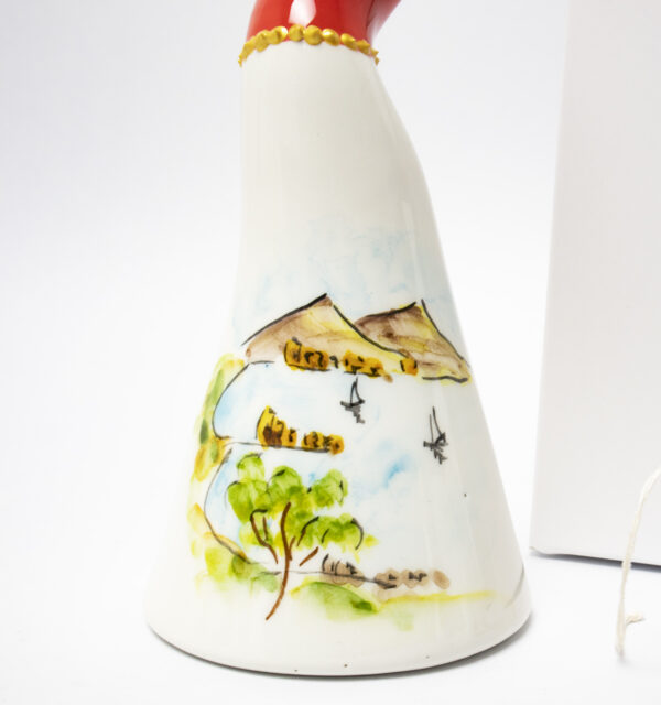 Corno in Ceramica dipinto con Golfo di Napoli