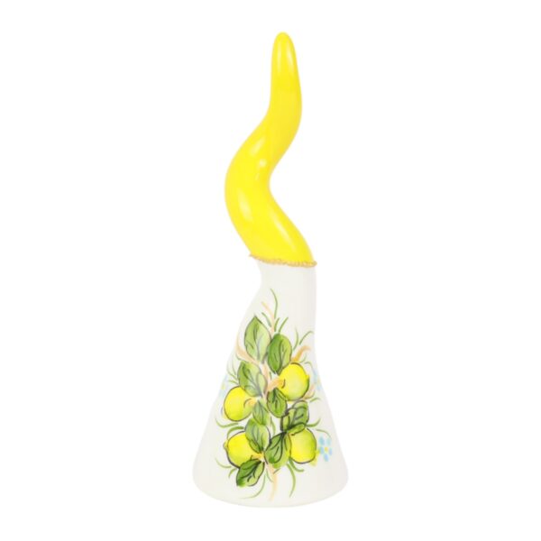 Corno in Ceramica dipinto con Limoni