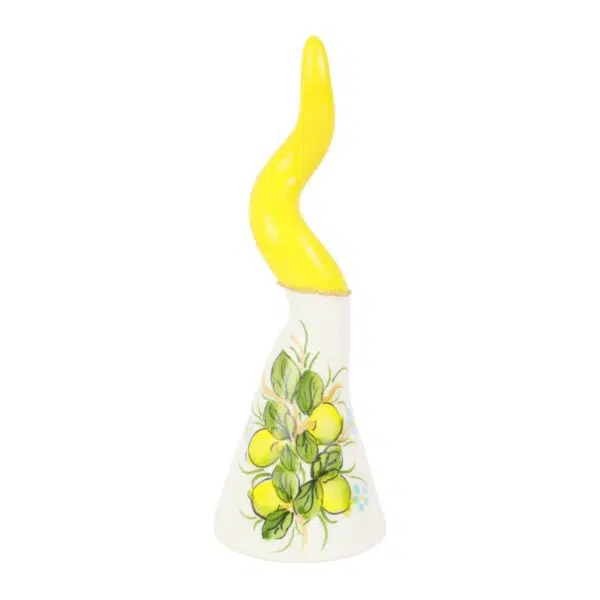 Corno in Ceramica dipinto con Limoni