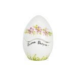 Uova di Pasqua con Fiorellini decorati Lilla 13cm