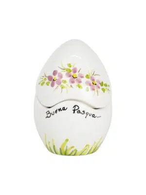 Uova di Pasqua con Fiorellini decorati Lilla 13cm