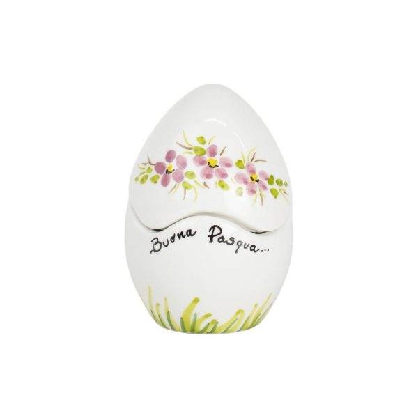Uova di Pasqua con Fiorellini decorati Lilla 13cm