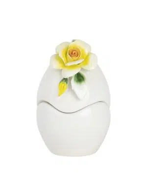 Uova di Pasqua con Rose Giallo 13cm