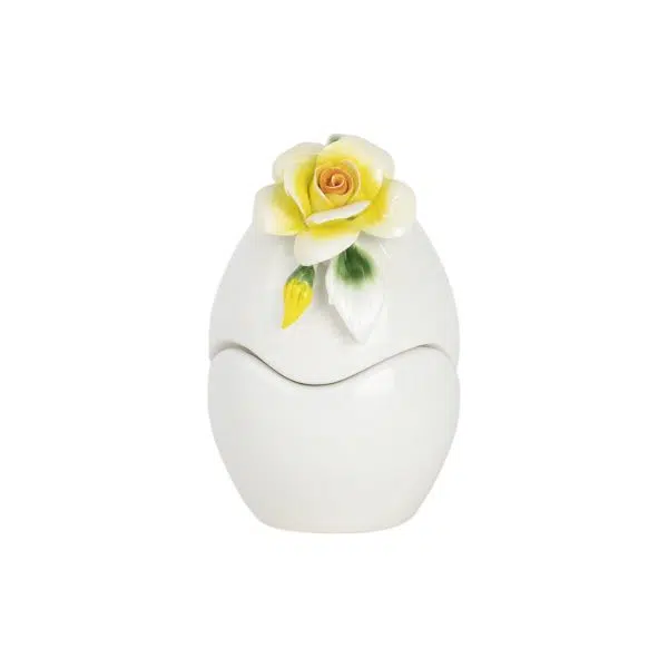 Uova di Pasqua con Rose Giallo 13cm