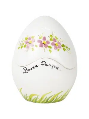 Uova di Pasqua con Fiorellini decorati Lilla 16cm