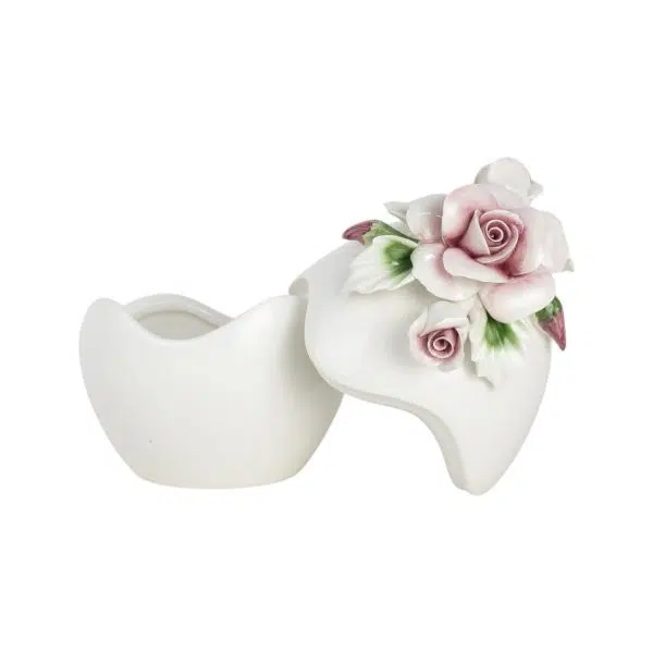 Uova di Pasqua con Rose Rosa 16cm