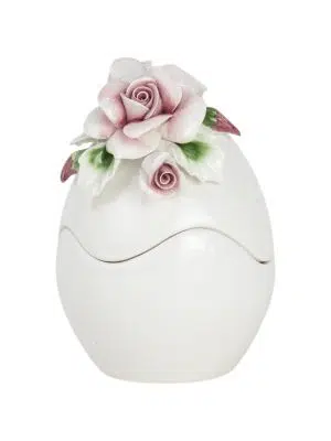 Uova di Pasqua con Rose Rosa 16cm
