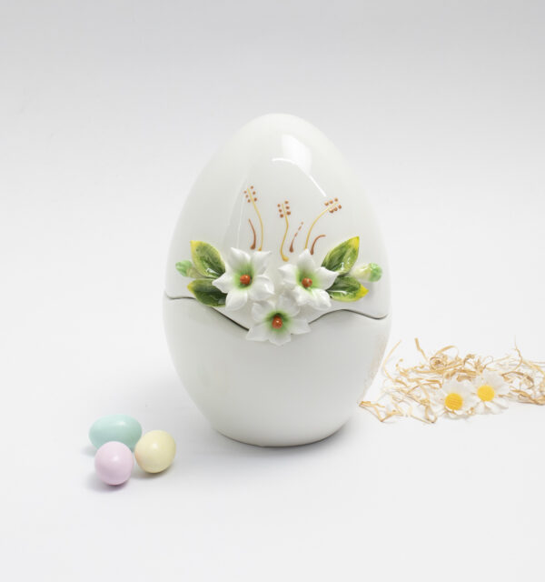 Easter Eggs with Little Green Flowers