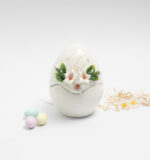 Easter eggs with pink flowers