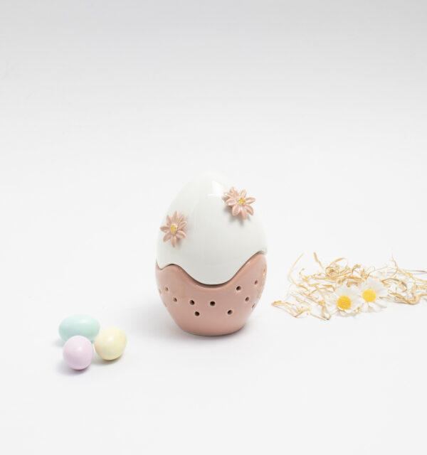 Œufs de Pâques avec marguerites