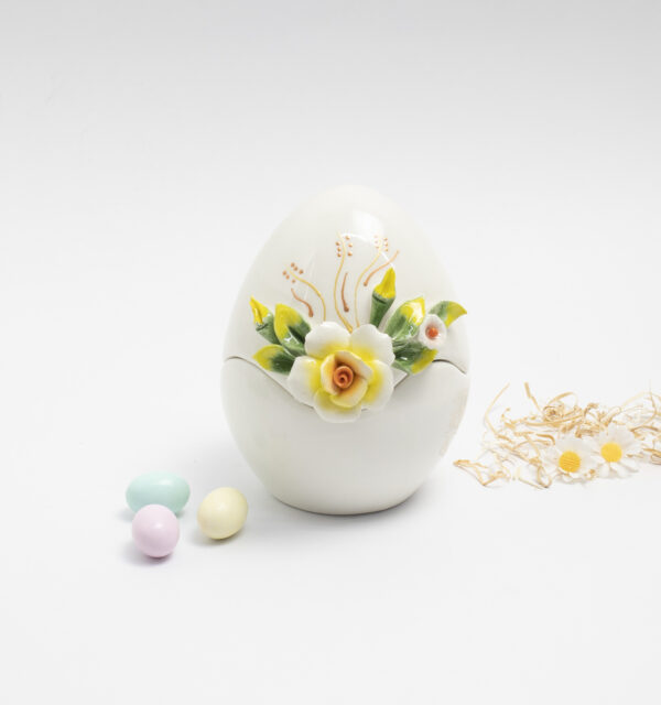 Easter Eggs with Yellow Rose