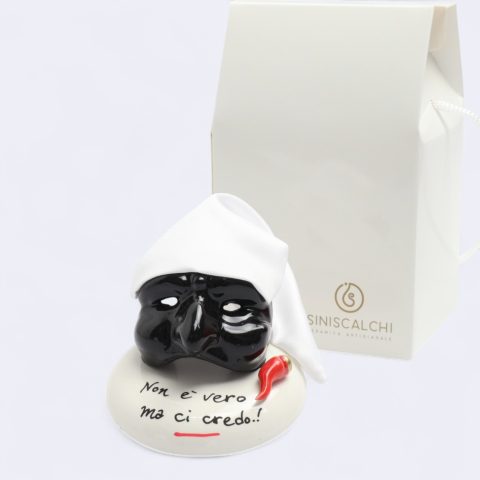 Maschera di Pulcinella su Base Tonda