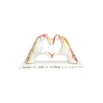 Multicolor Heart Hands with Base
