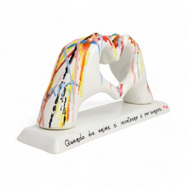 Mani a Cuore Multicolor con base