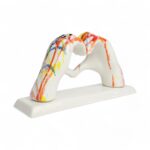 Mani a Cuore Multicolor con base