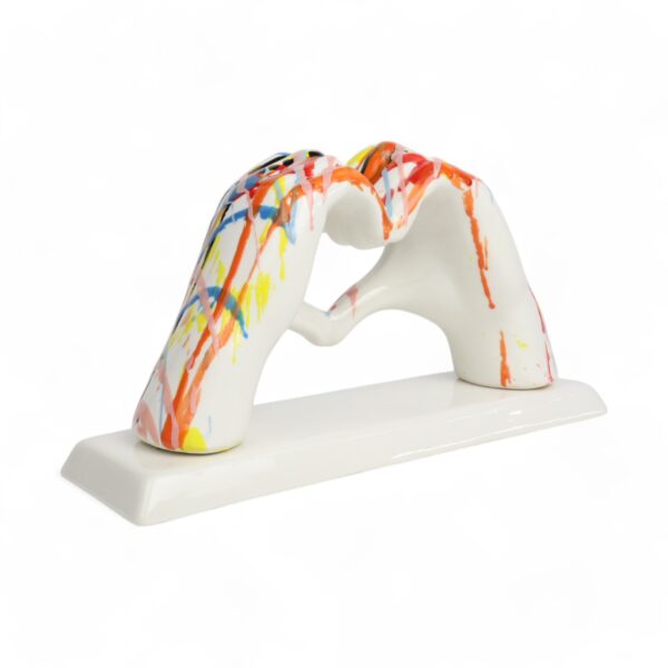 Mani a Cuore Multicolor con base